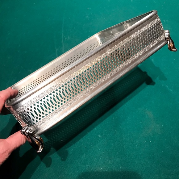 Silver Footed Tray for a glass casserole dish - Picture 6 of 8